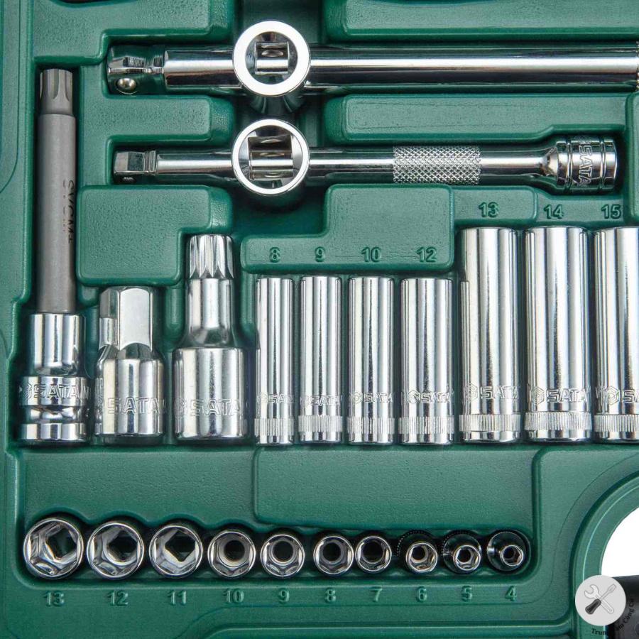 Bộ dụng cụ cầm tay Sata 09014G 128 chi tiết – Dr.Master chuyên dụng để sửa chữa các loại xe cơ giới - Hàng chính hãng