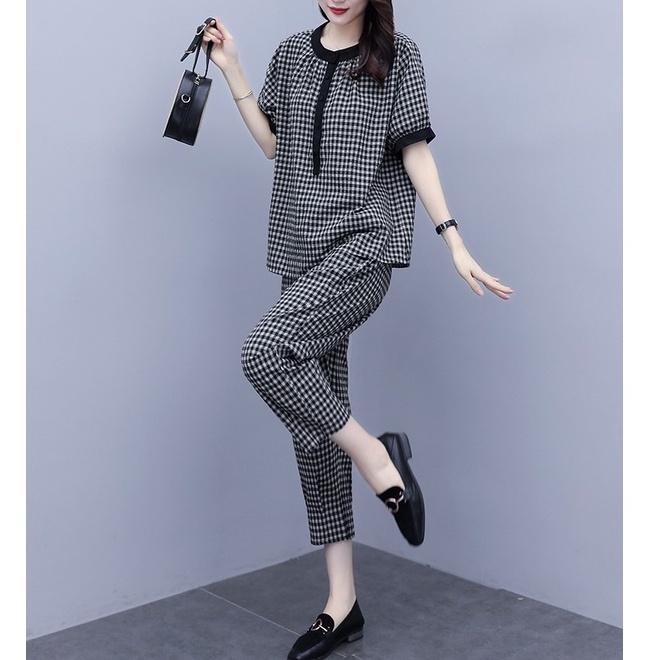 Bộ Đũi Nữ Kẻ Sọc - Thiết kế kiểu dáng đơn giản và thoải mái - Chất liệu vải đũi cao cấp