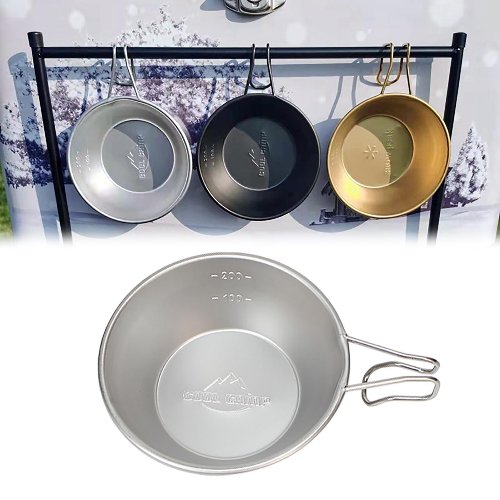 Lightweight Camping Bowl Bowl Outdoor Cookware Cooking for Beach Kitchen Backpacking