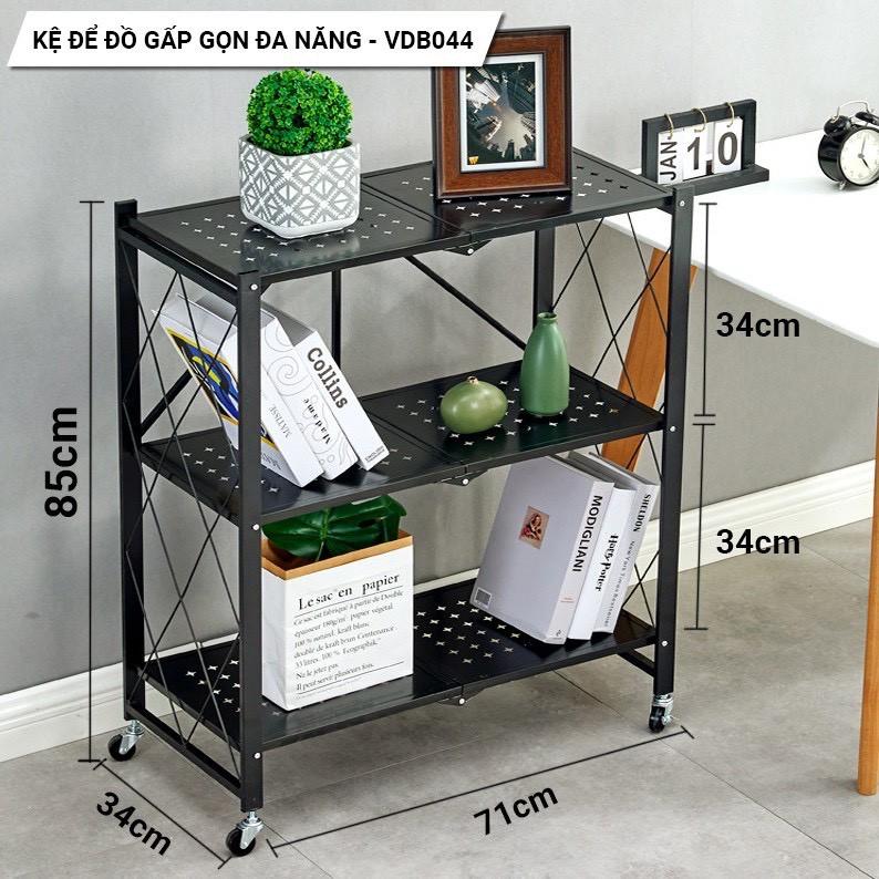 Kệ Để Đồ Đa Năng Kệ Gấp Gọn 3/4/5 tầng cho nhà bếp, phòng ăn, phòng tắm