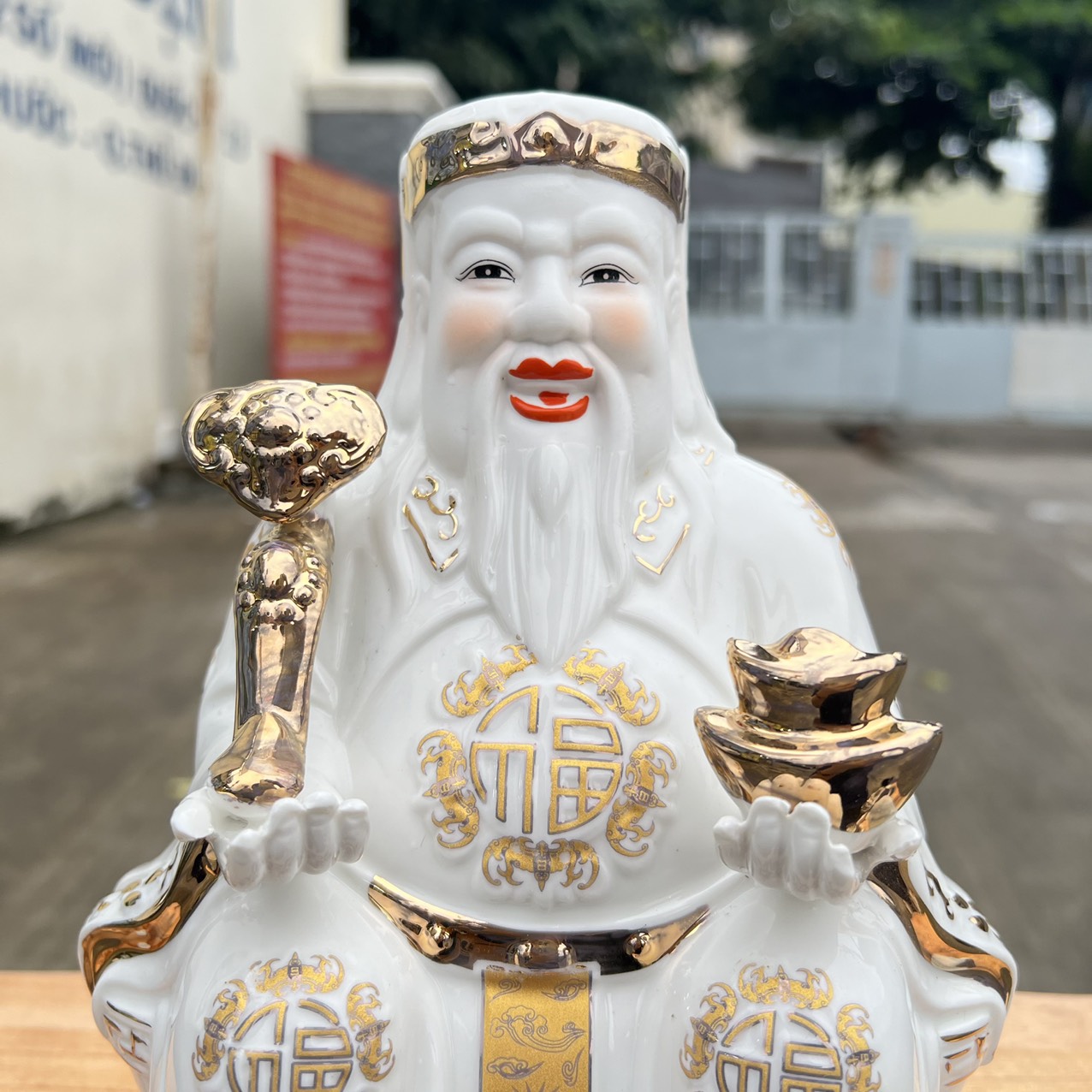 Tượng Thần tài Thổ Địa sứ cao cấp cao 22cm