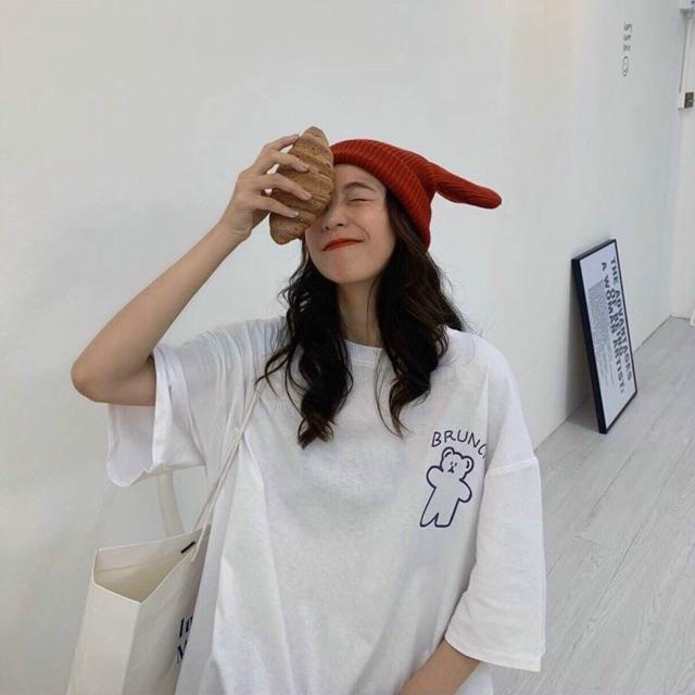 Áo thun tay lỡ Áo thun Gấu Teddy dáng rộng OVERSIZE hot hit