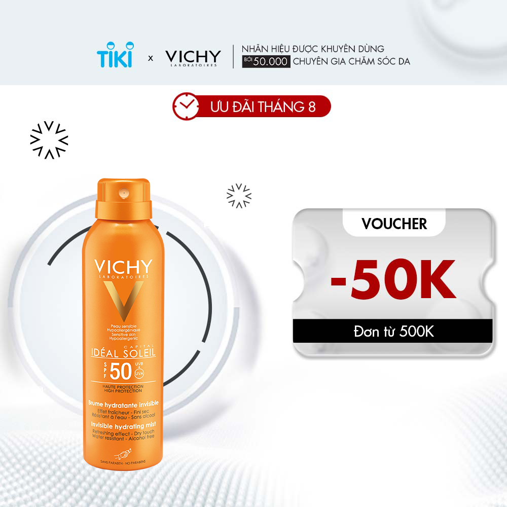 Chai Xịt Chống Nắng Lâu Trôi SPF50 Vichy 100651052 (200ml)