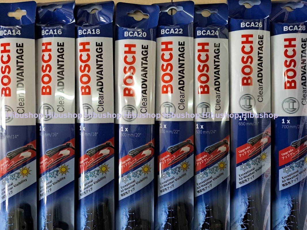 Gạt Mưa Cao Su BOSCH Clear Advantage - Móc Chữ U - Xương Mềm - Đủ Size - Chuyên Dành Cho Xe Châu Á - Hoạt Động Vượt Trội Trong Mọi Thời Tiết