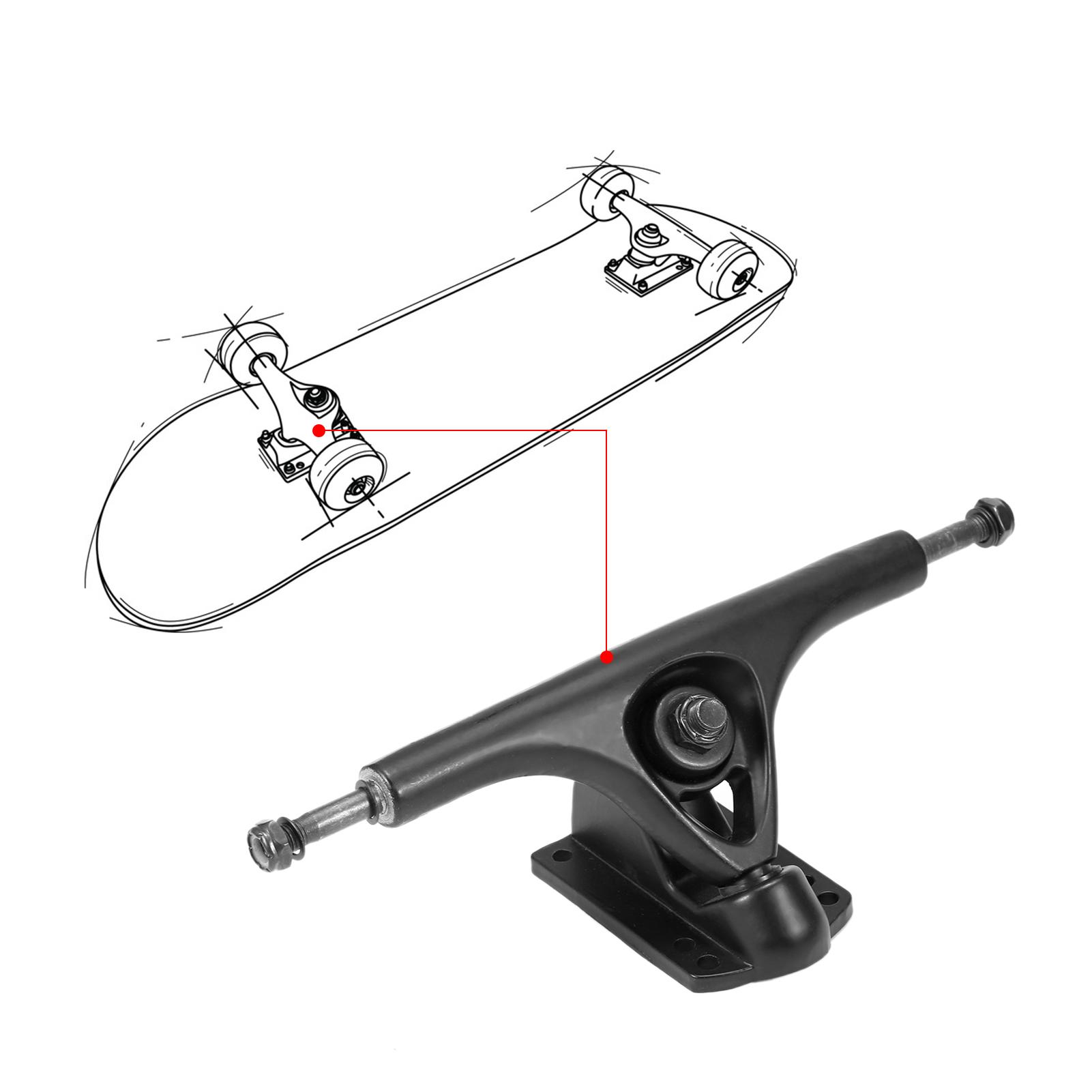 Set 2 Giá Đỡ Bánh Xe Cho Ván Trượt Có Vòng Đệm Bằng Nhôm Hợp Kim