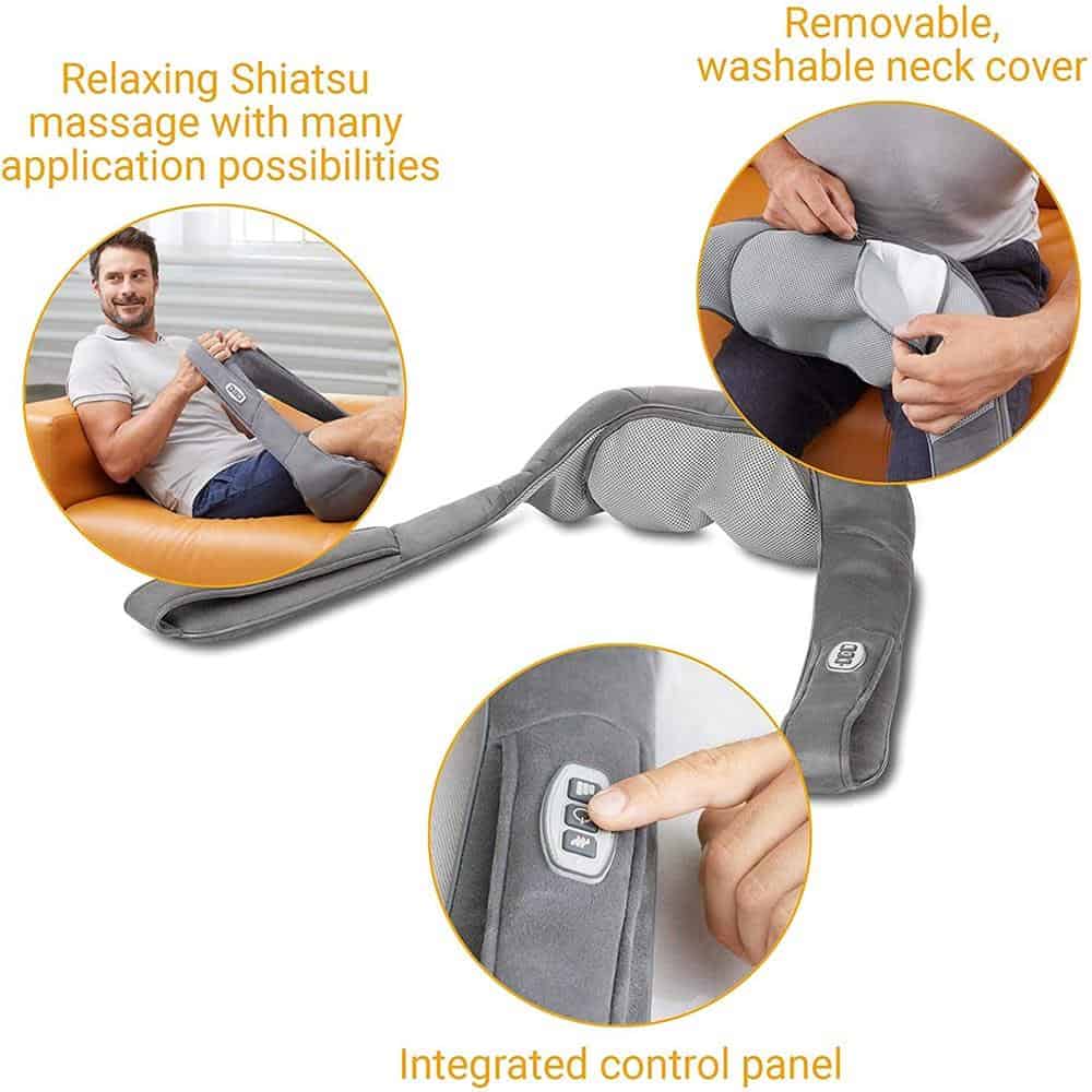 Đai Massage Cổ Medisana NM885 Shiatsu, Máy Massage Cổ, Vai, Gáy Giúp Thư Giãn, Xóa Tan Mệt Mỏi, Đau Mỏi, Nhập Đức