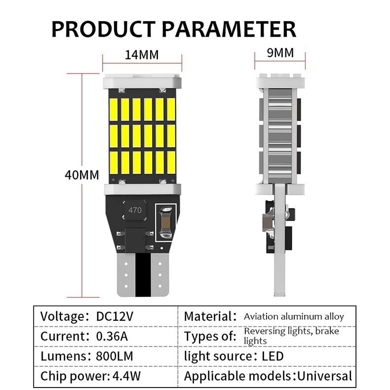 Đèn Led Tín Hiệu Canbus T15 4014 45smd Cho Xe Hơi