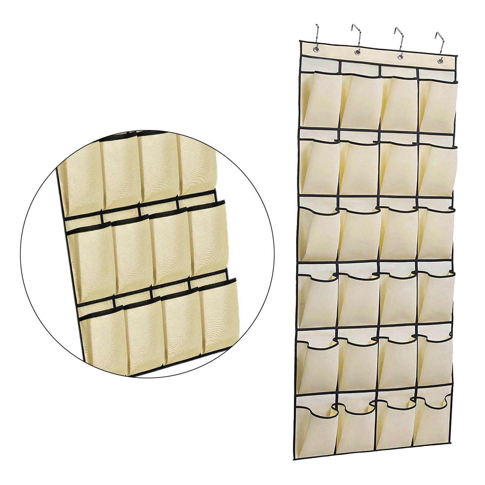 Shoe Organizer 24 Pockets Holder Hanging Space Saver Over The Door for Door