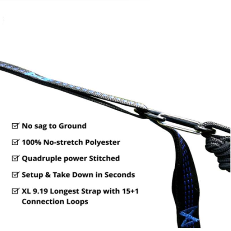 Có Thể Điều Chỉnh 2 Chiếc Võng Dây Đeo Dây Dây 300Cm Cây Treo Trên Không Dự Phòng Một Phần 200KG Tải Trọng Ngoài Trời Yoga Cắm Trại võng Với Khóa