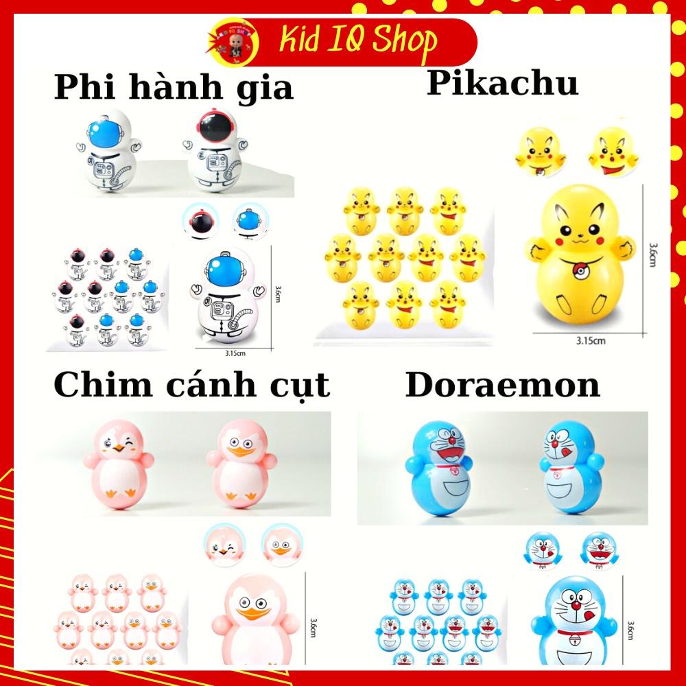 Đồ chơi lật đật mini dễ thương cho bé chủ đề doraemon squid game pikachu mèo kitty siêu nhân nhà du hành