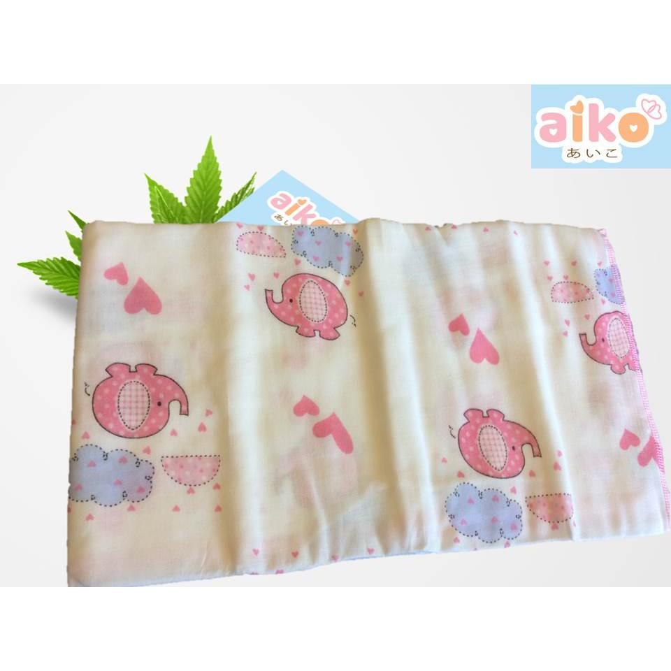 Combo 2 Khăn Tắm Aiko Xuất Nhật In Hình 2 Lớp - Màu Ngẫu Nhiên