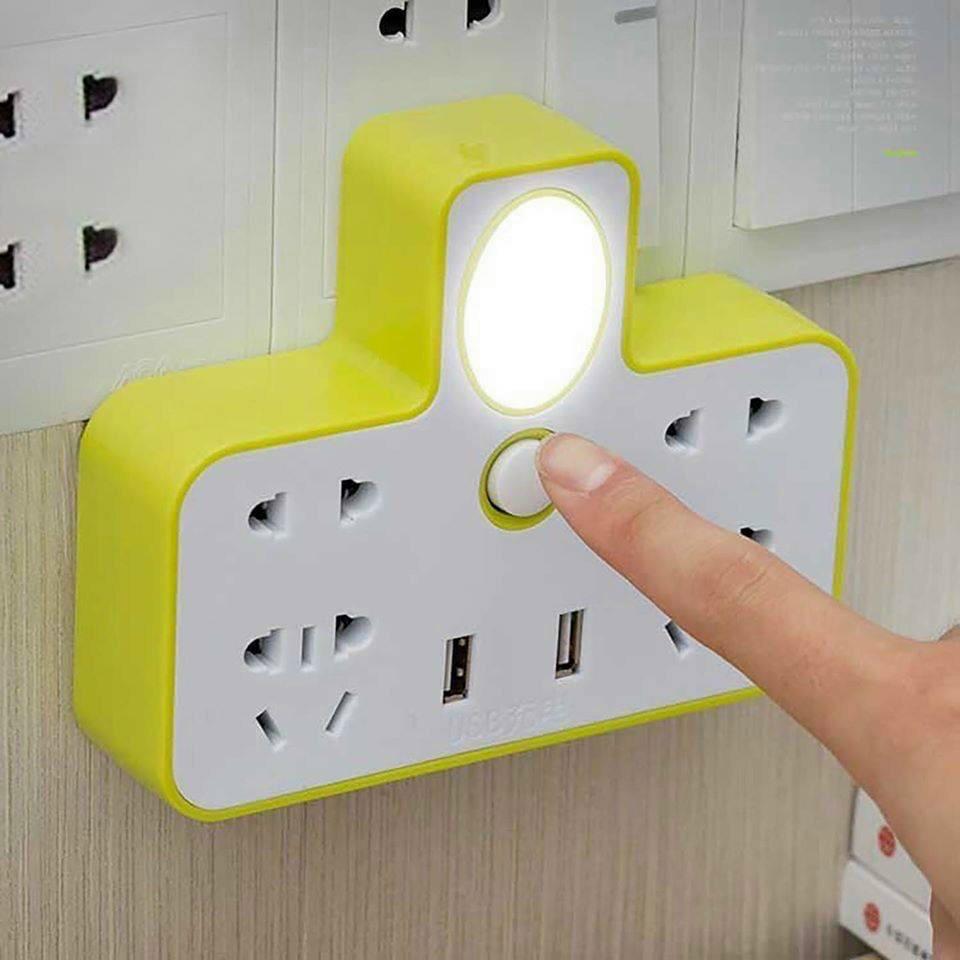 Ổ Cắm Điện Tích Hợp Ổ USB Và Đèn Ngủ Đa Năng