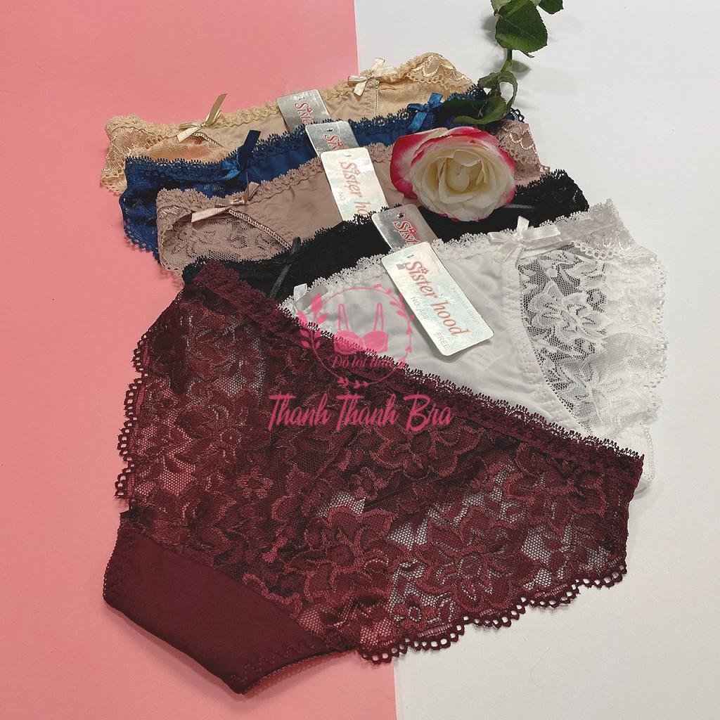 Quần lót nữ thái lan 488 - Phối ren và thun lạnh - nơ xinh - Form M