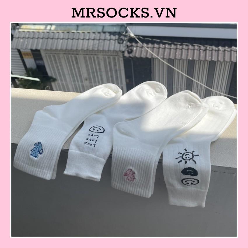 Vớ Tất Cổ Cao Trắng Sun Love Cotton kháng khuẩn, hàng loại 1 bao đổi trả dành cho cả nam và nữ