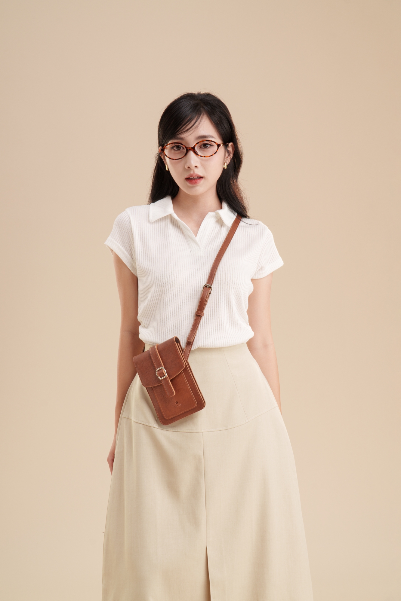 Túi Yuumy ( Thời trang nữ mini đựng điện thoại - Túi đeo chéo da Bergen YN248 )