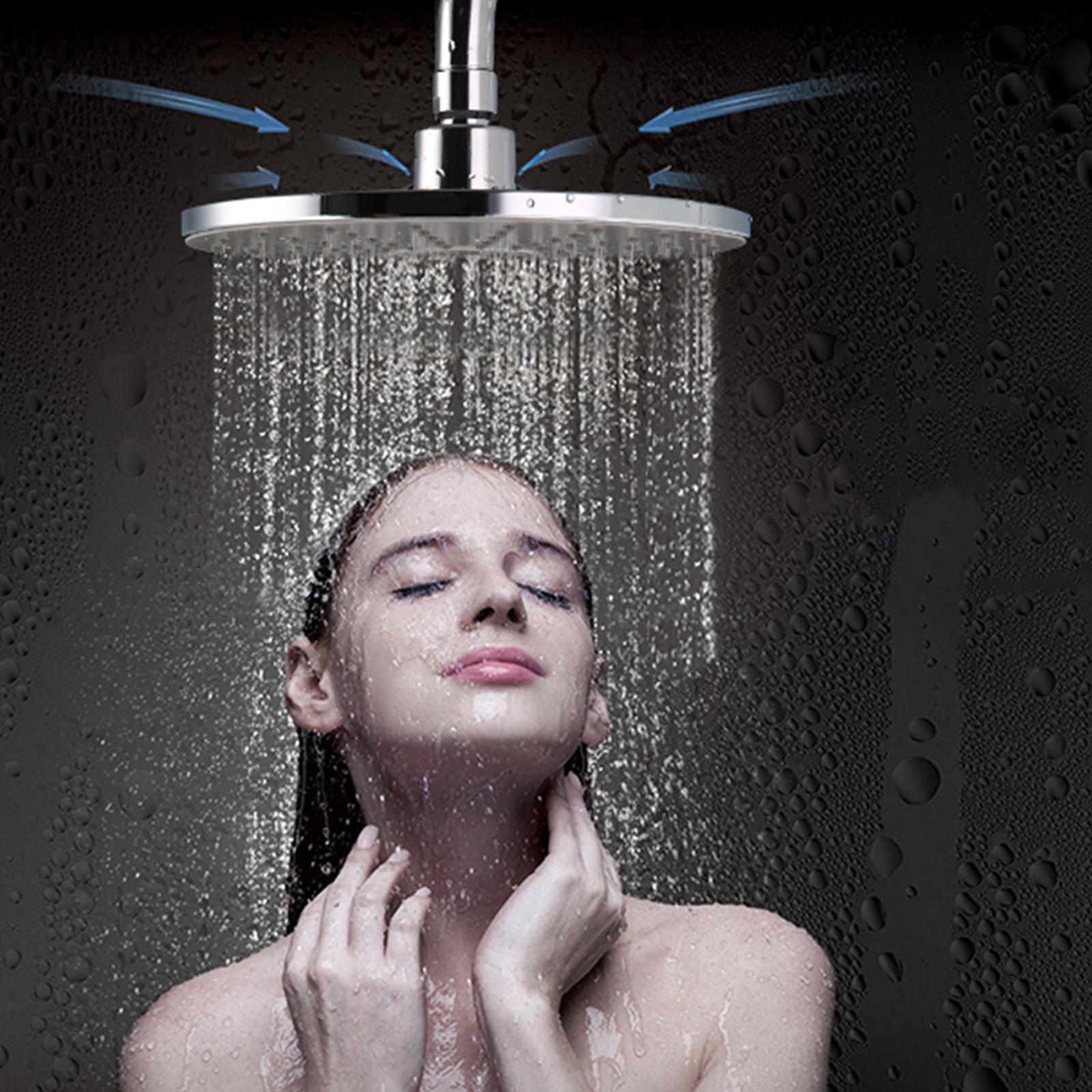 9 Inch Round Rain Showerhead G1/2 High Pressure Shower Head Bathroom Swivel Shower Head Replacement