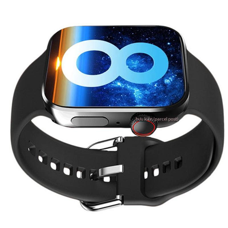 Phong cách mới nhất Vòng đeo tay thông minh HW8max mở khóa cuộc gọi bluetooth hiển thị màn hình chia đôi đồng hồ thể thao nam và nữ