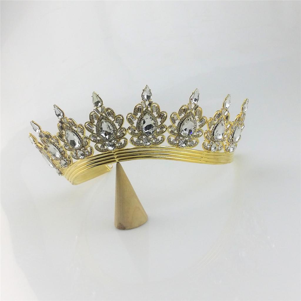 Bridal Rhinestone Crystal Hair Tiara Wedding Crown Veil Headband Headpiece