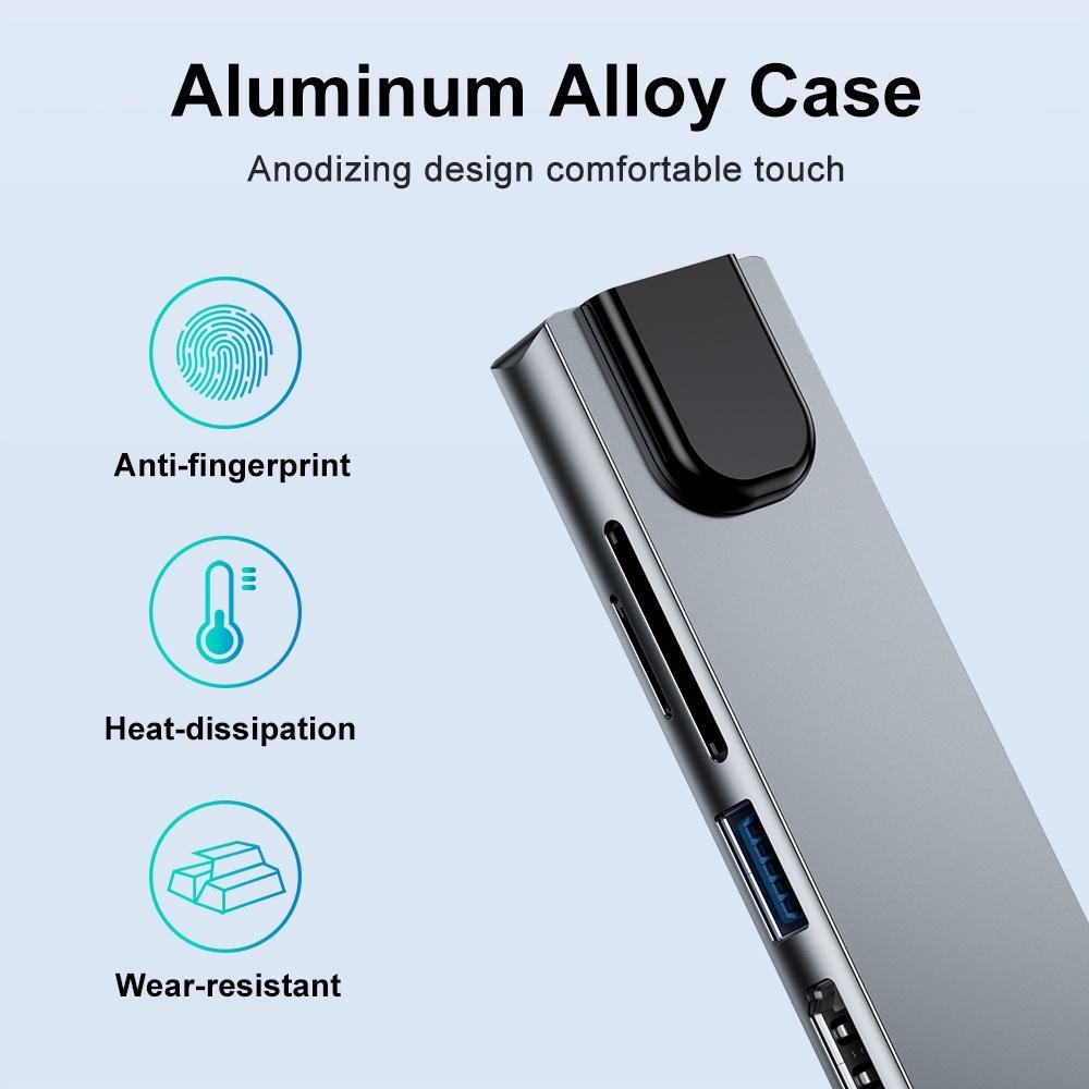 Bộ Hub Chuyển Đổi USB Type C Sang HDMI USB 3.0 Cho laptop táo Air M1 Type C