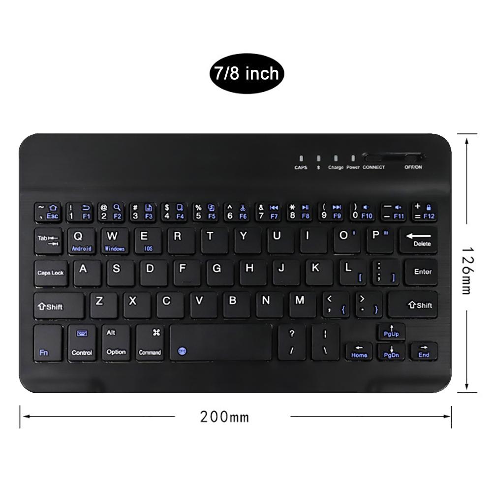 7 8 Inch 9 10 Inch Đa Năng Bàn Phím Bluetooth Không Dây Với Bao Da Đứng Dành Cho Máy Tính Bảng iPad Dành Cho IOS android Windows
