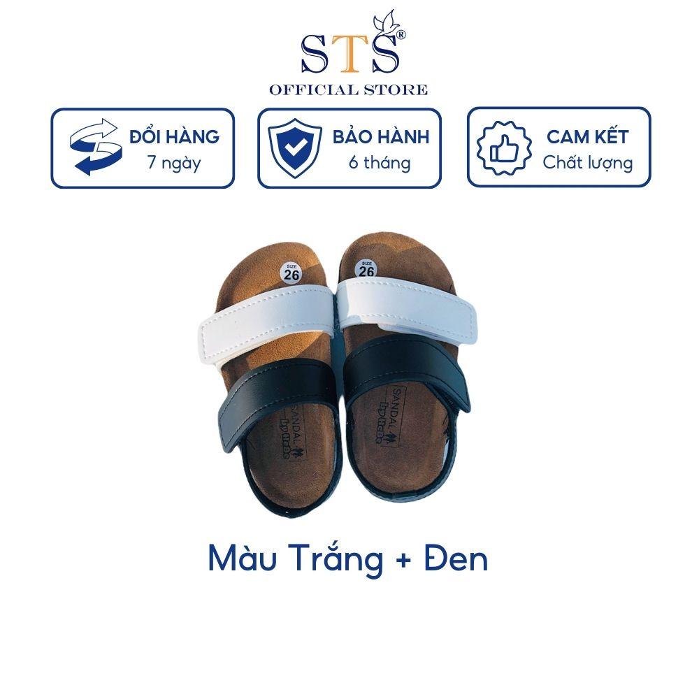 Dép SanDal Trẻ Em Dép da bò thật nguyên tấm Bioline đế trấu quai ngang êm ái thời trang tốt cho sức khỏe bé mã STK07