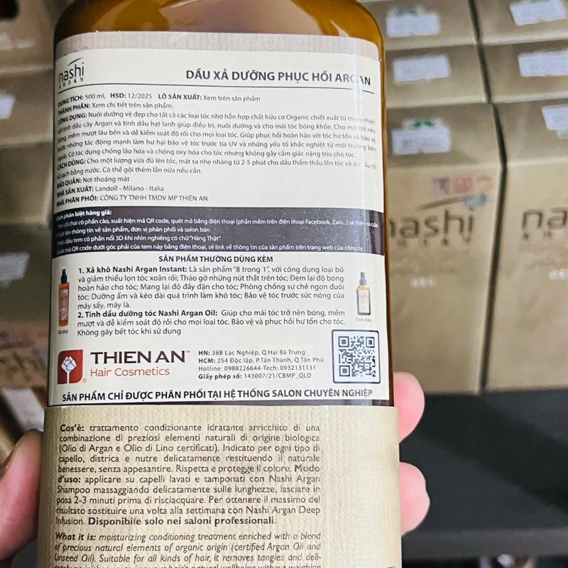 DẦU GỘI XẢ PHỤC HỒI HƯ TỔN NASHI ARGAN CLASSIC ITALY