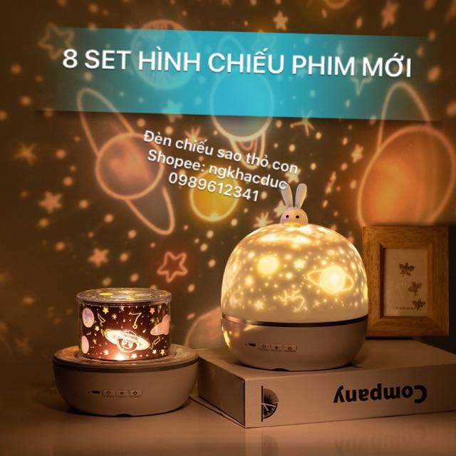 đèn ngủ chiếu sao thỏ 8 SET LOA BLUETOOTH, cổ tích, đại dương,sinh nhật,xoay tự động đèn led️