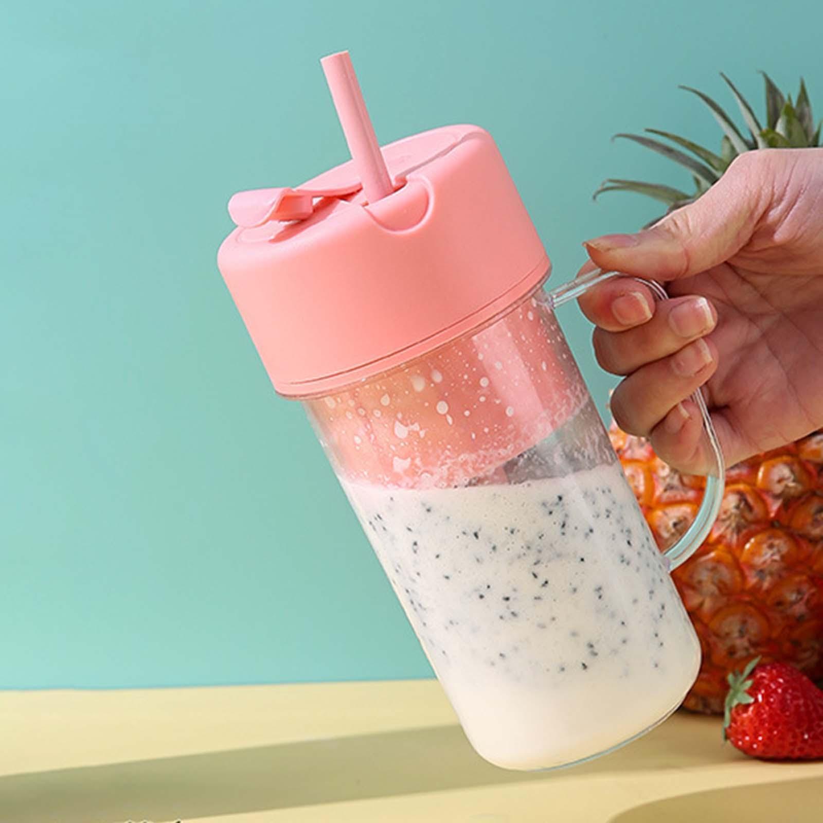 Small Electric Juicer Cup 14oz Fresh Juice Blender for Picnic Sports Camping