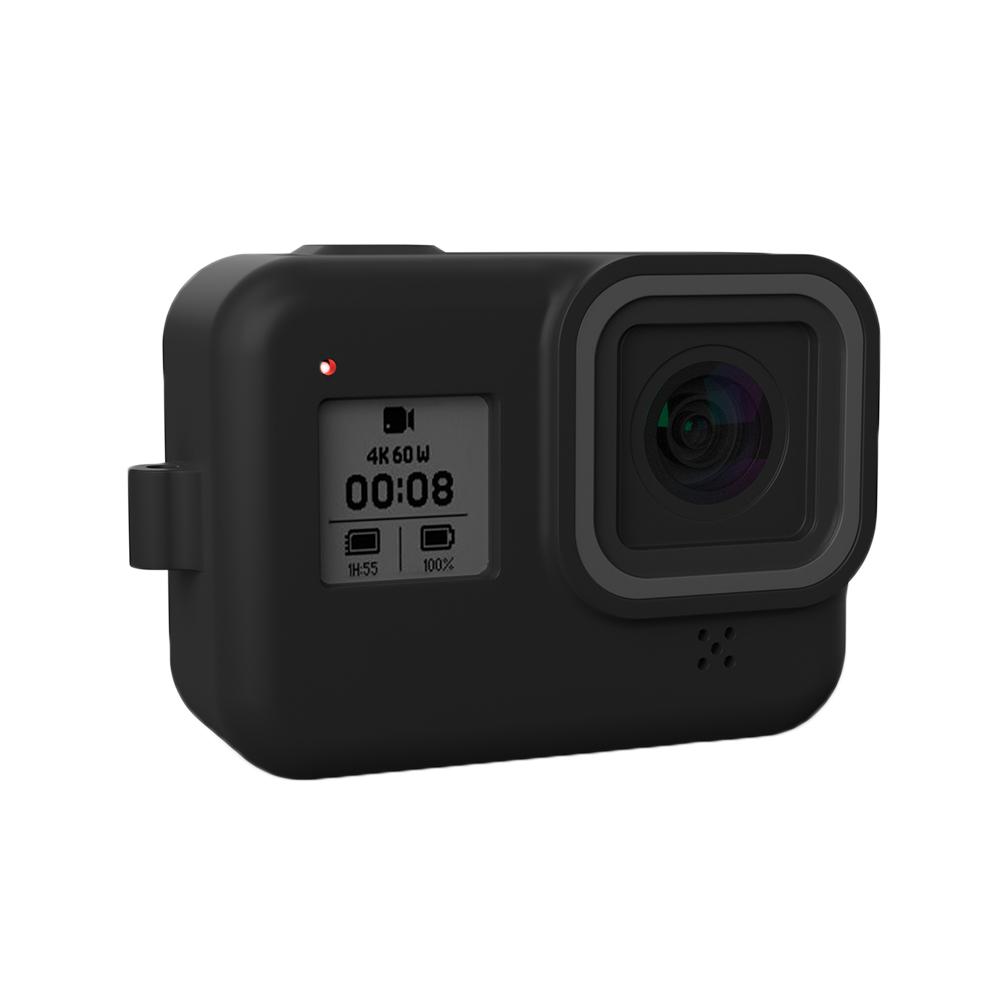 Vỏ silicone cho GoPro Hero 8 Vỏ silicone bảo vệ Túi che phủ cho GoPro Hero 8 Phụ kiện camera hành động đen