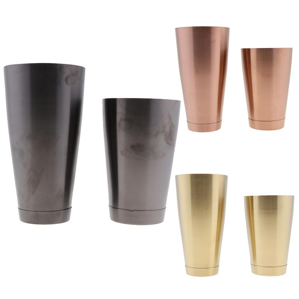 Cocktail Shaker Set Stainless Steel Bartender Boston Shaker Pourers Black