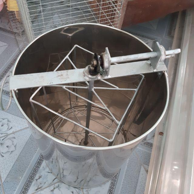 Thùng quay mật ong 2 Cầu vỏ inox không nhiễm