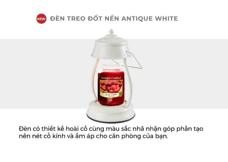 Đèn treo đốt nến Antique White