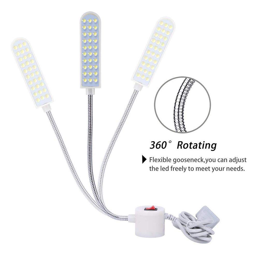 Mờ Chiếu Sáng Công Nghiệp 30 LED Cổ Ngỗng Đèn Làm Việc Tiện May Quần Áo Máy Đèn Phụ Kiện Máy May Gia Đình