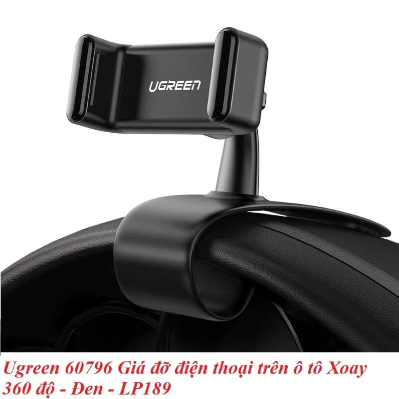 Ugreen UG60796LP189TK Màu Đen Giá đỡ điện thoại trên ô tô Xoay 360 độ - HÀNG CHÍNH HÃNG