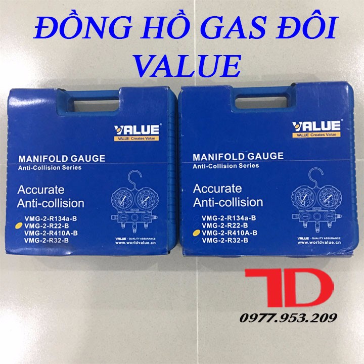 Đồng hồ đo áp suất gas máy lạnh VALUE R22 hàng chính hãng