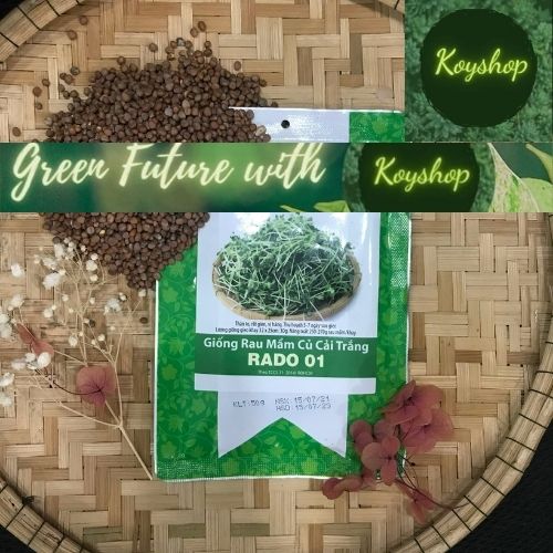 Hạt Giống Rau Mầm Củ Cải Trắng 50 Gram