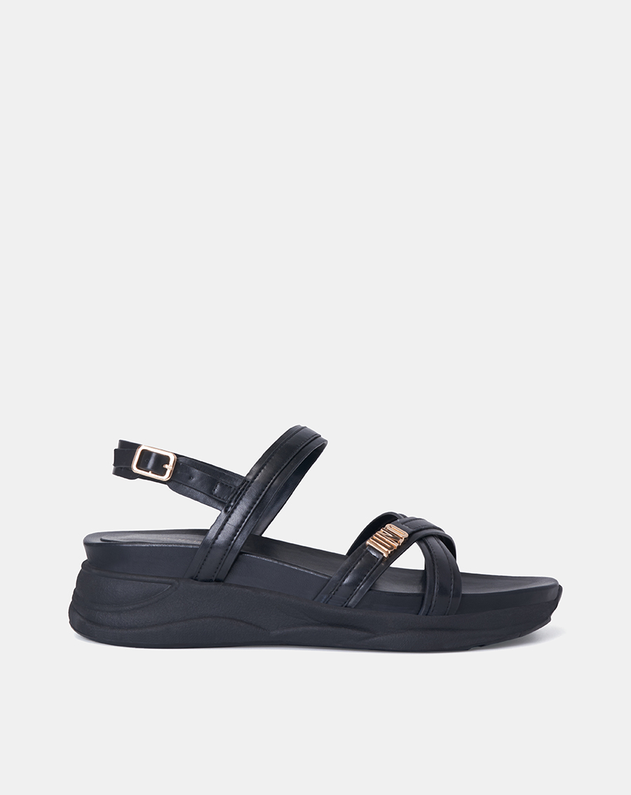 Giày Sandal Nữ 5cm Thời Trang JUNO Đế Bằng Thể Thao Phối Khoá SD05096