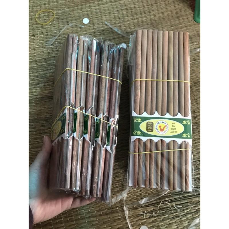 10 đôi đũa gỗ tự nhiên sạch an toàn cao cấp chống mốc giá xưởng