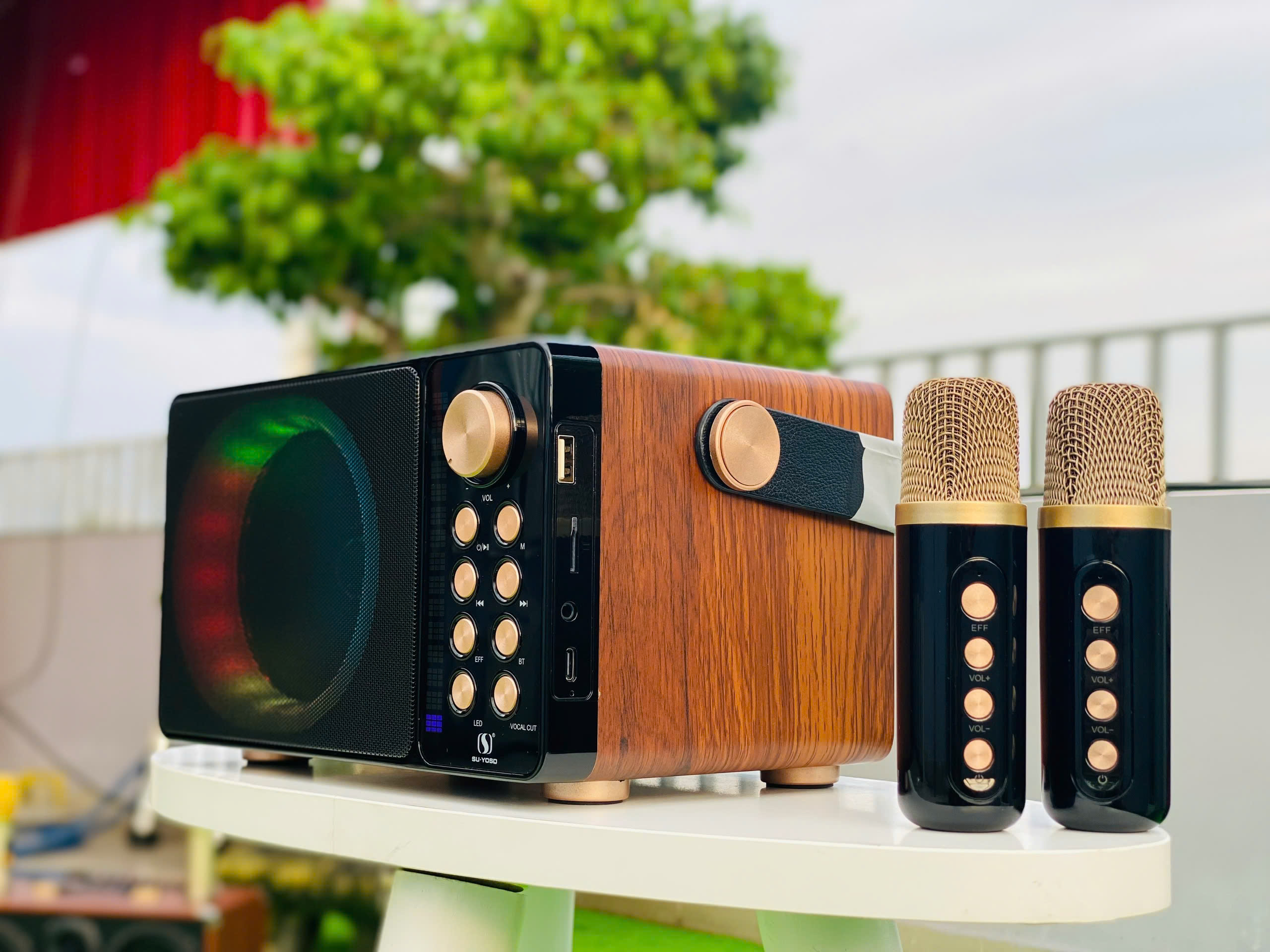 Loa Xách Tay Bluetooth YS-314, Công Suất 40W, Thiết Kế Nhỏ Gọn, Âm Thanh Cực Hay, Bass Căng, Kèm 2 Micro Không Dây Karaoke Cao Cấp, Bảo Hành 6 Tháng, Hàng Chính Hãng