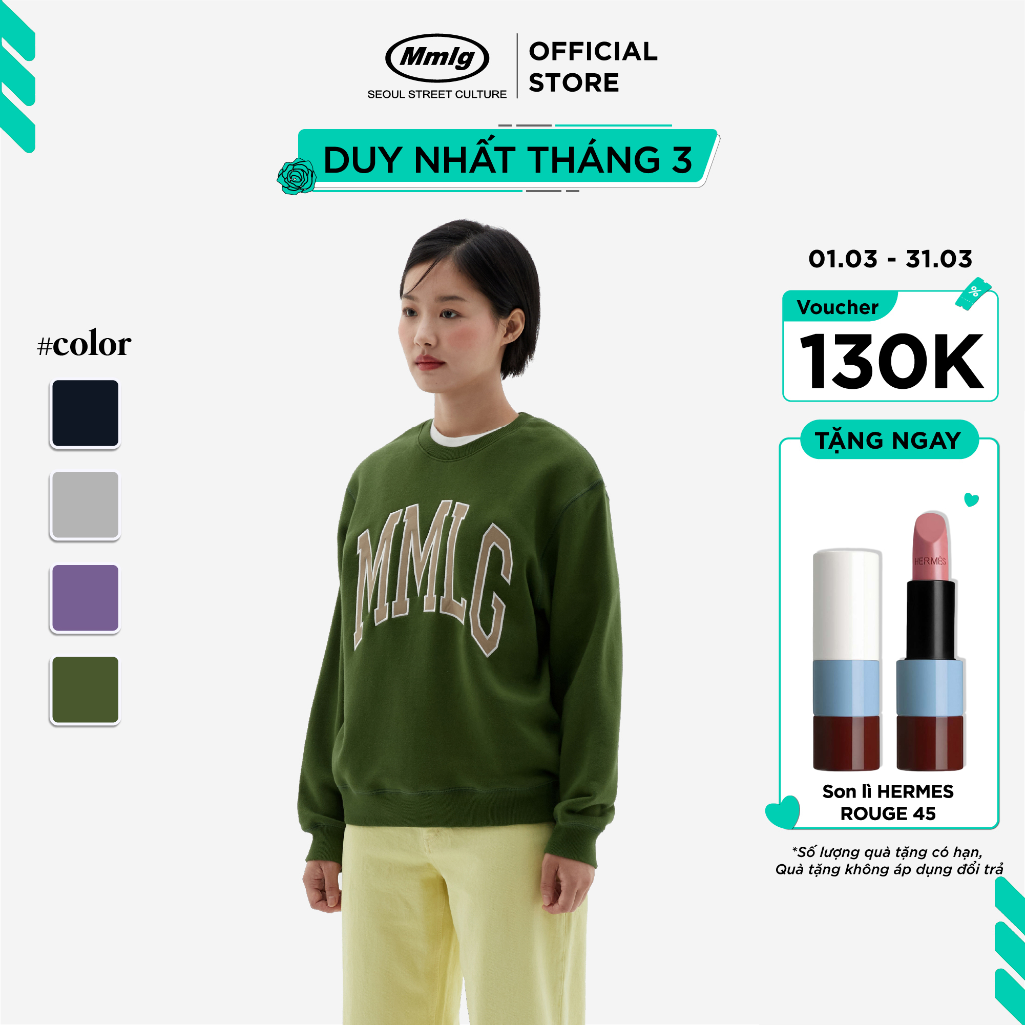 Áo tay dài Mmlg Varsity Sweat - Áo Hoodie Sweater cho nam, nữ, unisex