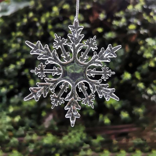 Bông tuyết làm từ acrylic trong suốt trang trí cây thông giáng sinh