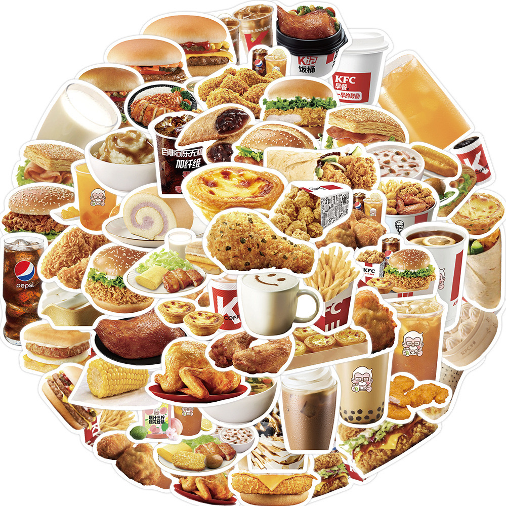 Bộ 64 Sticker Thức Ăn Nhanh Hấp Dẫn