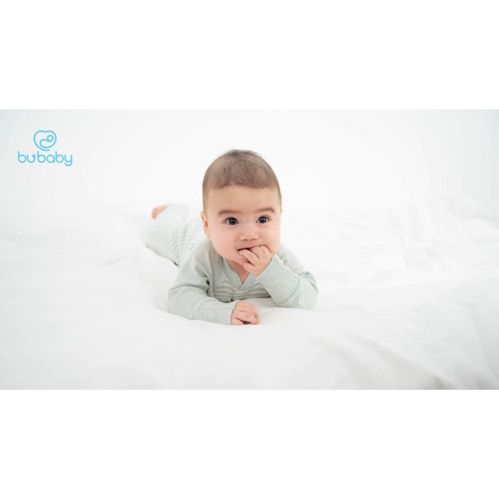 Body cài giữa dài tay họa tiết kẻ ngang