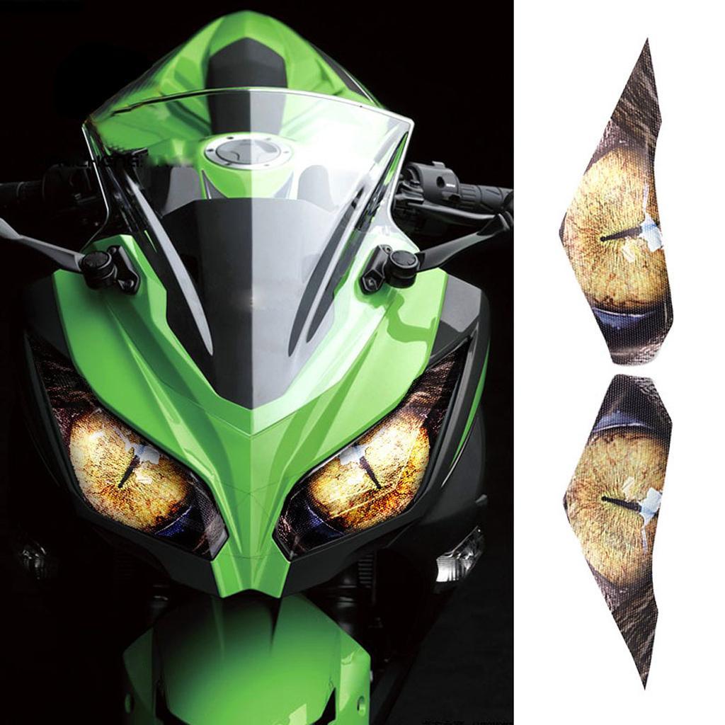 2Pair Sport Motorcycle Accessories Eyes Headlight Sticker for New