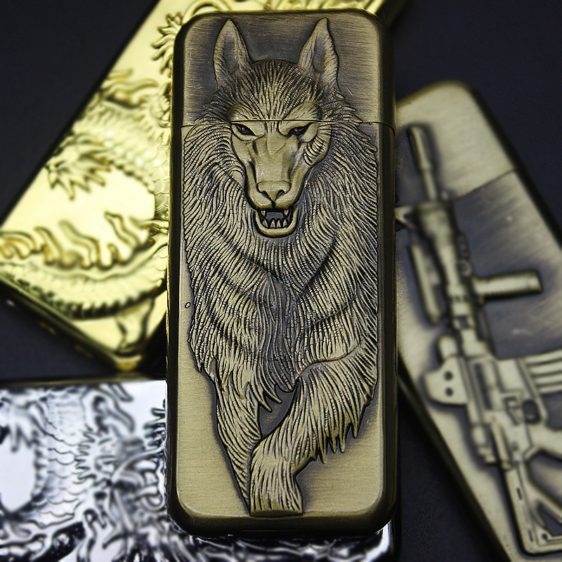 Hột Quẹt Bật Lửa Gas XF-612 Siêu Mỏng Nhẹ Hoạt Tiết Sói, Đại Bàng Dũng Mãnh-Giao Hình Ngẫu Nhiên