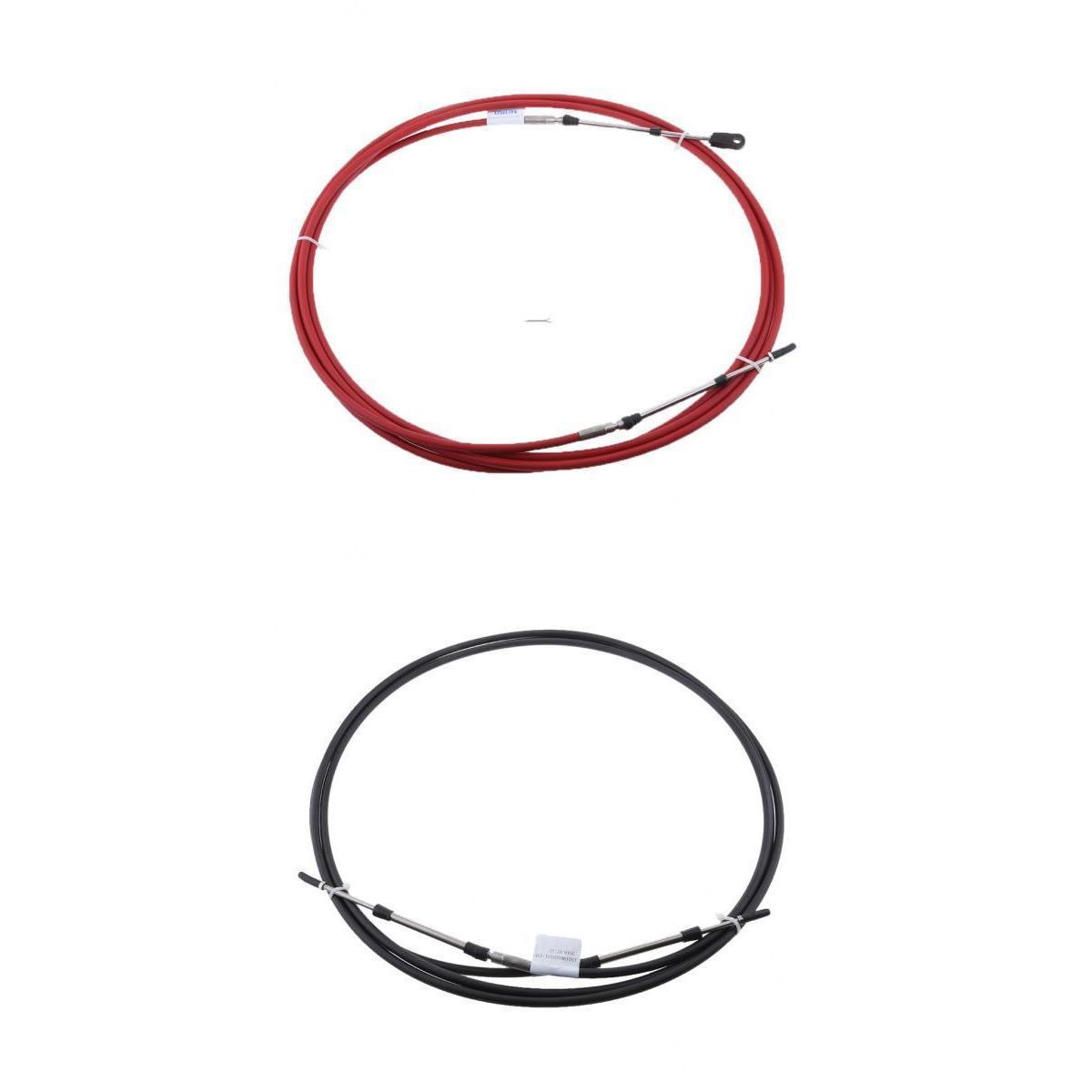 Marine Canoe Boat Outboard Engine Throttle Control Cable fit for YAMAHA Outboard - Black+Red