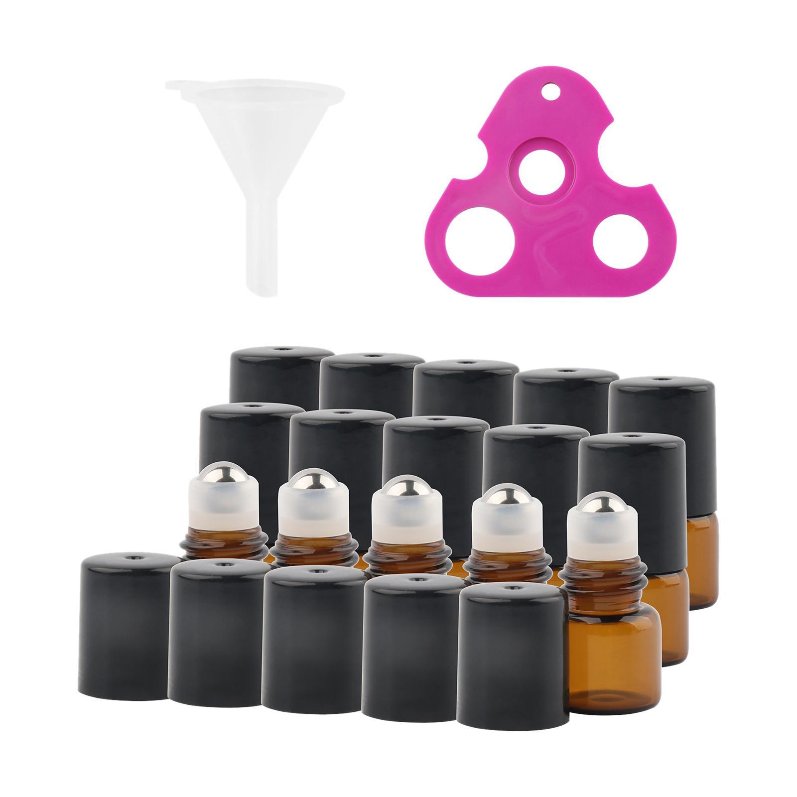 Rollerball Bottle Portable Empty Glass Vial Roll on Bottle for Liquids Home Travel