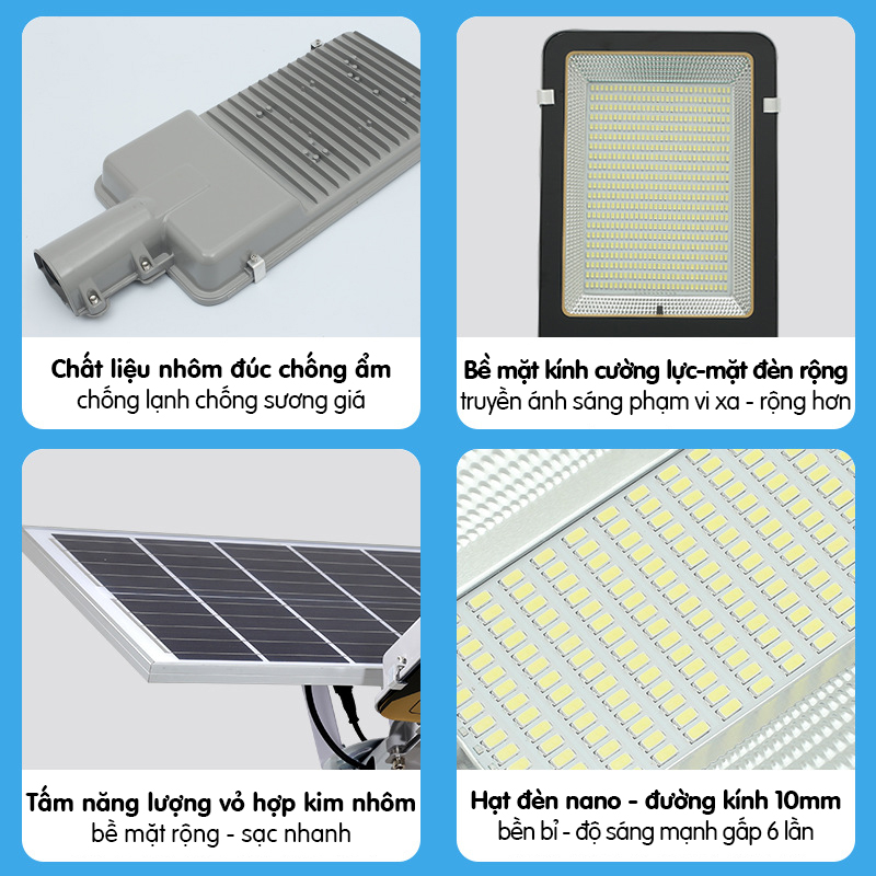 Đèn năng lượng mặt trời 1000w- cao áp (bản nâng cấp), dung lượng pin lớn, chống nước Ip- K1546