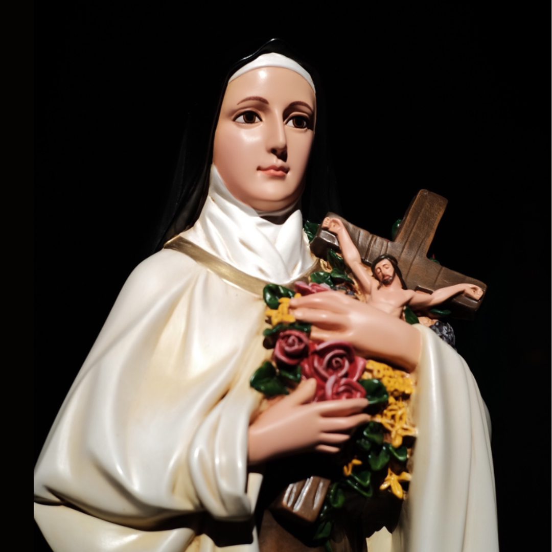 Tượng Thánh nữ Teresa Hài Đồng Chúa Giêsu cao 80 cm