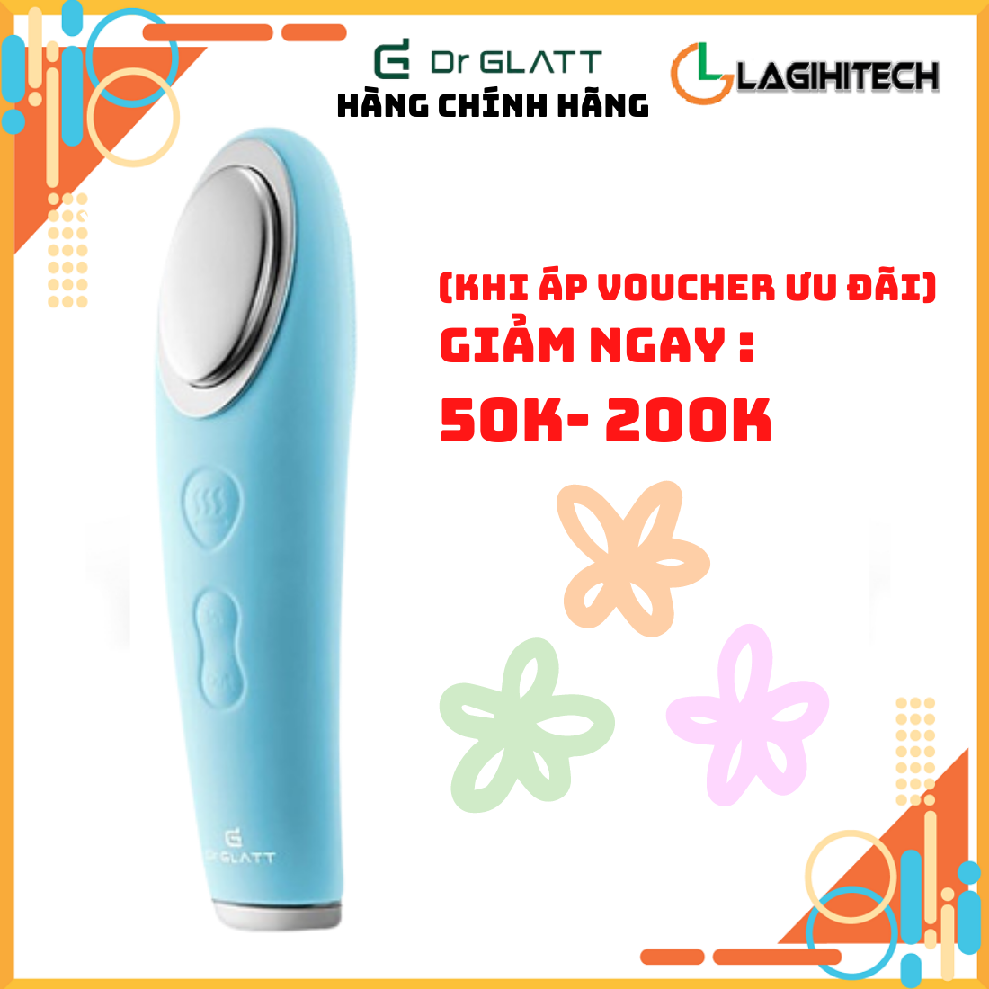 Máy rửa mặt và đẩy tinh chất Dua Fit Pro, 4 trong 1, hàng chính hãng Dr Glatt, thương hiệu Đức